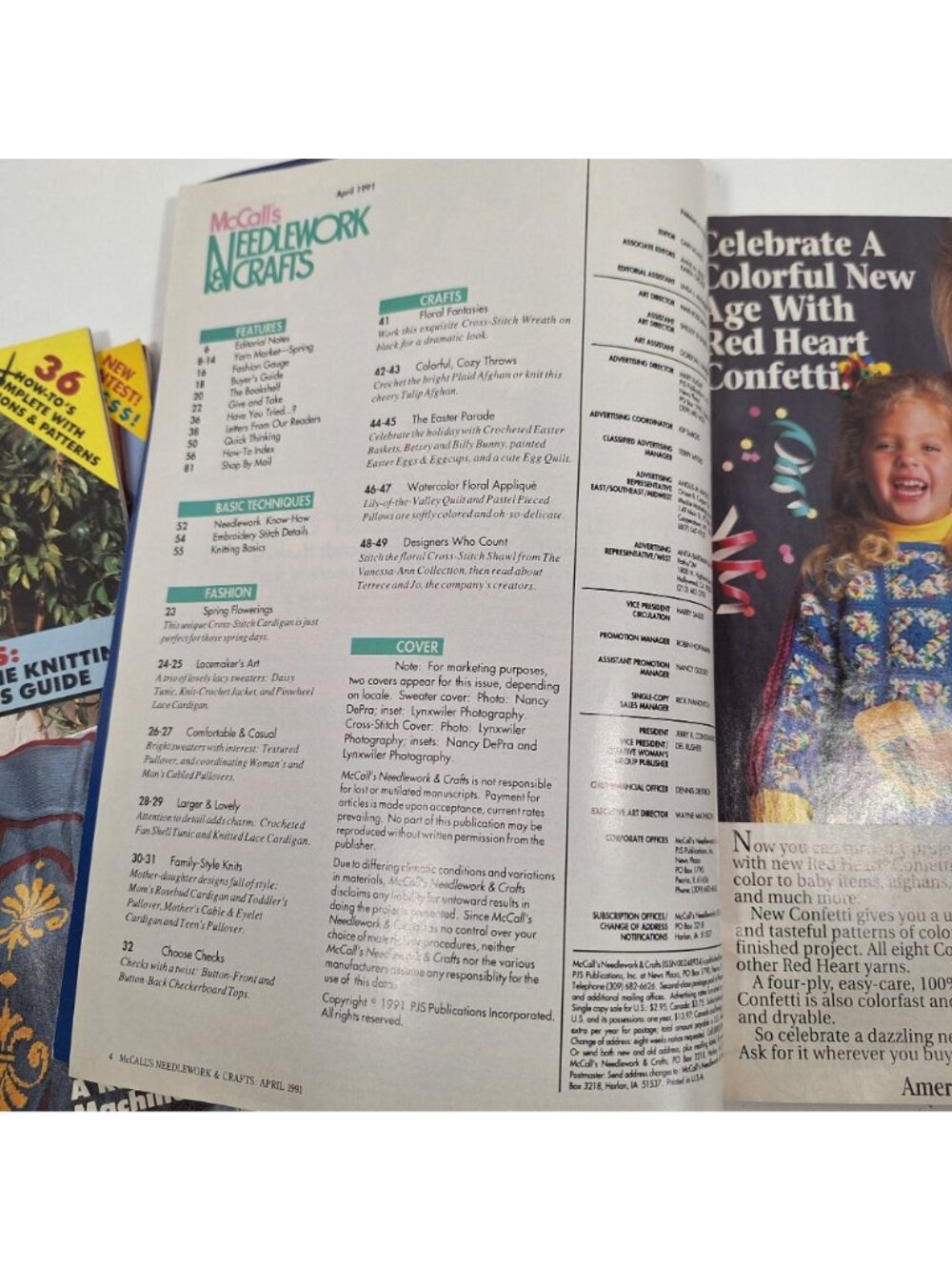 McCalls Needlework Crafts Magazine Lot June October  April 1990 1991 Vintage - Picture 9 of 12